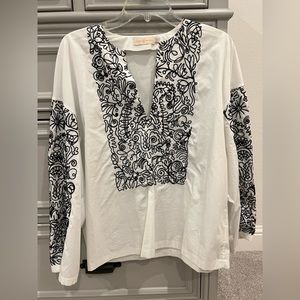 Like new Tory Burch embroidered top